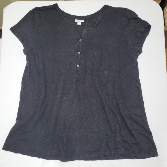 J. Jill Tops - J. Jill Size Large Black Wash Women's Short Sleeve Top